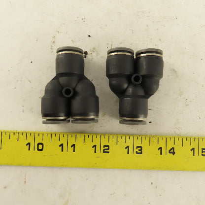 1/2" Push To Connect Nylon Union Wye Y Fittings Lot Of 2