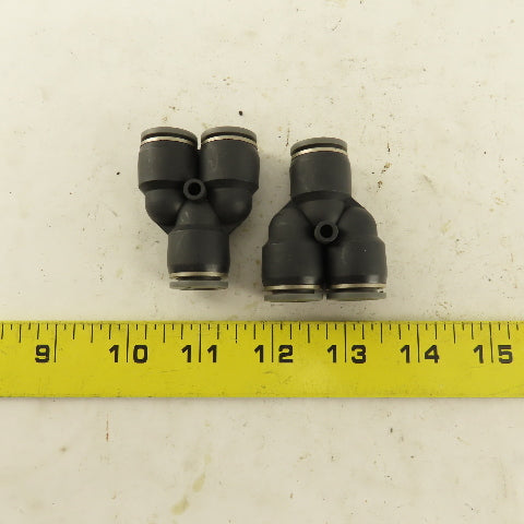 1/2" Push To Connect Nylon Union Wye Y Fittings Lot Of 2