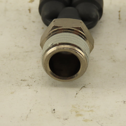 3/8" NPT x 1/4" Push To Connect Tube Nylon Wye Y Fittings Lot Of 2