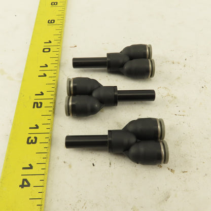 5/16" Male Stem x 5/16" Push To Connect Tube Nylon Wye Y Fittings Lot Of 3