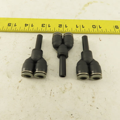 5/16" Male Stem x 5/16" Push To Connect Tube Nylon Wye Y Fittings Lot Of 3