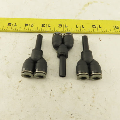 5/16" Male Stem x 5/16" Push To Connect Tube Nylon Wye Y Fittings Lot Of 3