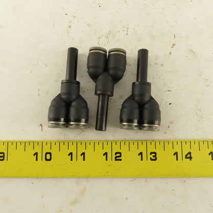 5/16" Male Stem x 5/16" Push To Connect Tube Nylon Wye Y Fittings Lot Of 3