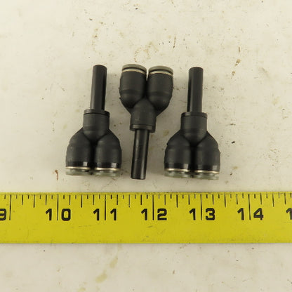 5/16" Male Stem x 5/16" Push To Connect Tube Nylon Wye Y Fittings Lot Of 3