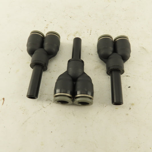 5/16" Male Stem x 5/16" Push To Connect Tube Nylon Wye Y Fittings Lot Of 3