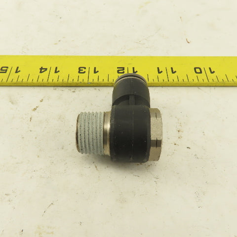 1/2" NPT x 1/2" Push To Connect Tube Nylon Swivel Elbow Fitting