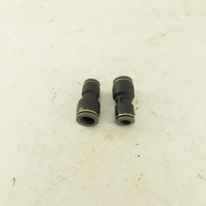 1/2" x 3/8" Push To Connect Tube Reducer Union Nylon Lot Of 2