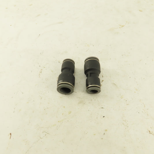 1/2" x 3/8" Push To Connect Tube Reducer Union Nylon Lot Of 2