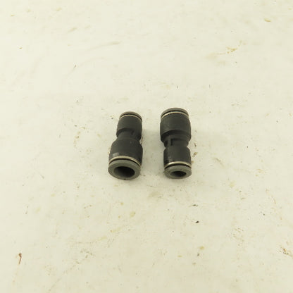 1/2" x 3/8" Push To Connect Tube Reducer Union Nylon Lot Of 2