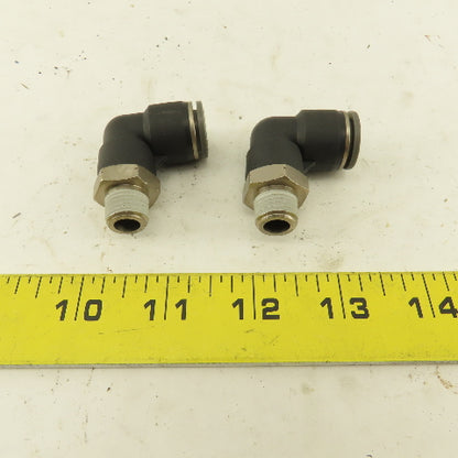 1/4" NPT x 1/2" Tube Push To Connect Elbow 90-? Lot Of 2
