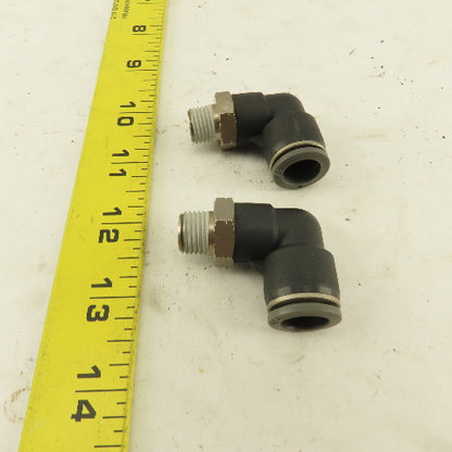 1/4" NPT x 1/2" Tube Push To Connect Elbow 90-? Lot Of 2