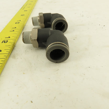 1/4" NPT x 1/2" Tube Push To Connect Elbow 90-? Lot Of 2