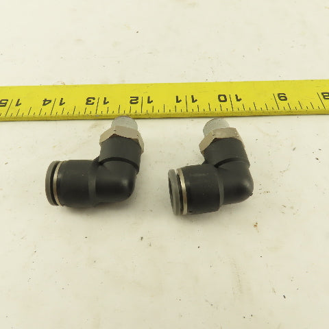 1/4" NPT x 1/2" Tube Push To Connect Elbow 90-? Lot Of 2