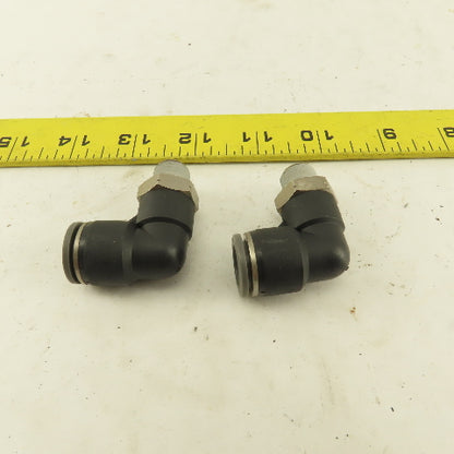 1/4" NPT x 1/2" Tube Push To Connect Elbow 90-? Lot Of 2