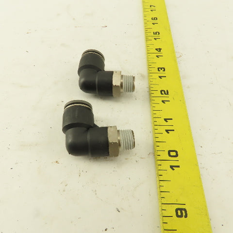 1/4" NPT x 1/2" Tube Push To Connect Elbow 90-? Lot Of 2