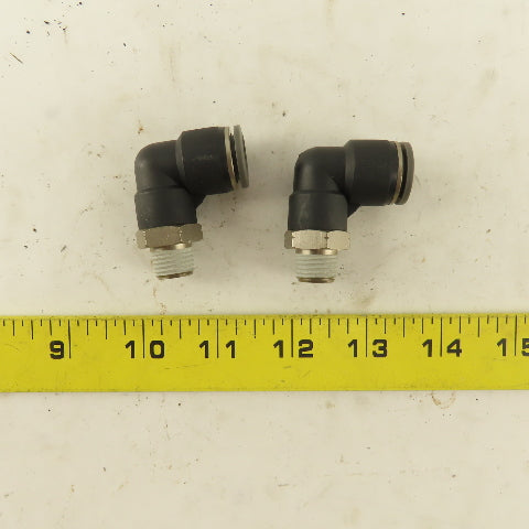 1/4" NPT x 1/2" Tube Push To Connect Elbow 90-? Lot Of 2