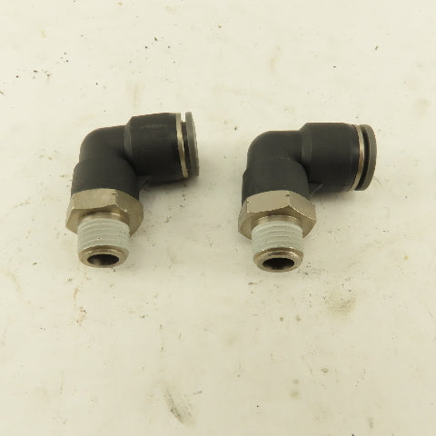1/4" NPT x 1/2" Tube Push To Connect Elbow 90-? Lot Of 2