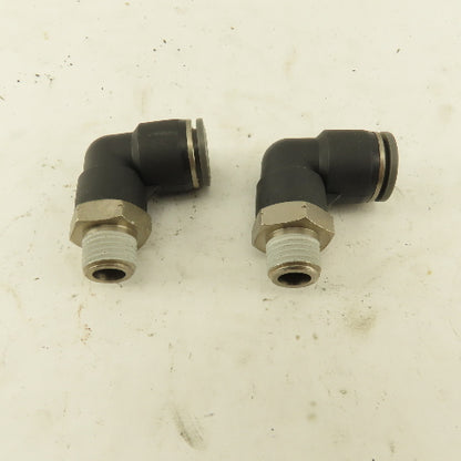 1/4" NPT x 1/2" Tube Push To Connect Elbow 90-? Lot Of 2