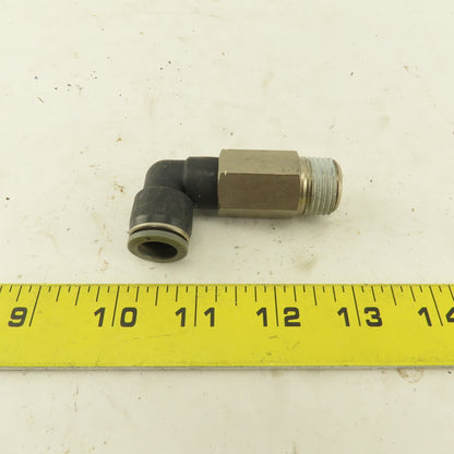 1/2" NPT x 1/2" Tube Push To Connect Elbow 90° Extended