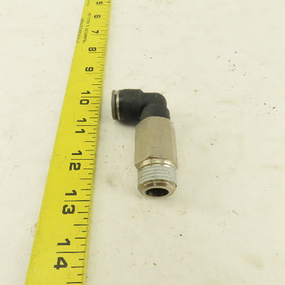 1/2" NPT x 1/2" Tube Push To Connect Elbow 90° Extended