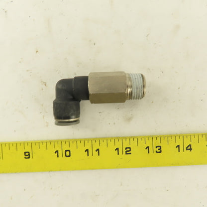 1/2" NPT x 1/2" Tube Push To Connect Elbow 90° Extended