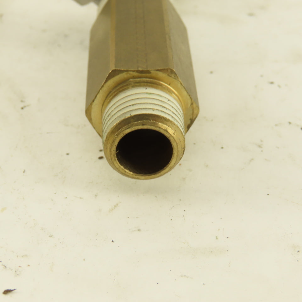 SMC 1/4" NPT Brass Extended 3/8 Tube Push To Connect Elbow Lot Of 2