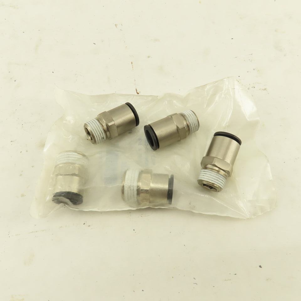 Legris 12mm Tube Push To Connect 1/2 NPT Straight Connector NPB Lot Of 5