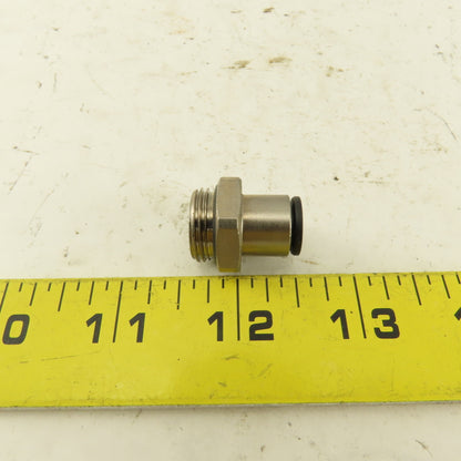 5/16 Tube Push To Connect 3/8 NPT O-Ring Seat Straight Connector Stainless Steel