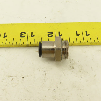 5/16 Tube Push To Connect 3/8 NPT O-Ring Seat Straight Connector Stainless Steel