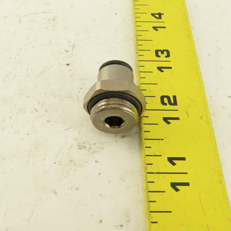 5/16 Tube Push To Connect 3/8 NPT O-Ring Seat Straight Connector Stainless Steel