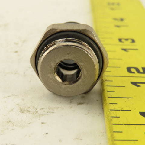 5/16 Tube Push To Connect 3/8 NPT O-Ring Seat Straight Connector Stainless Steel