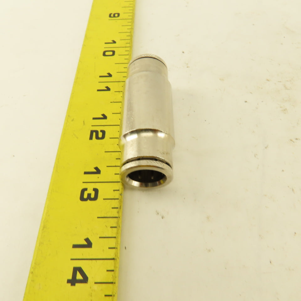 Norgren 12mm Tube Push To Connect Nickle Plated Straight Union Splice 10 Pcs