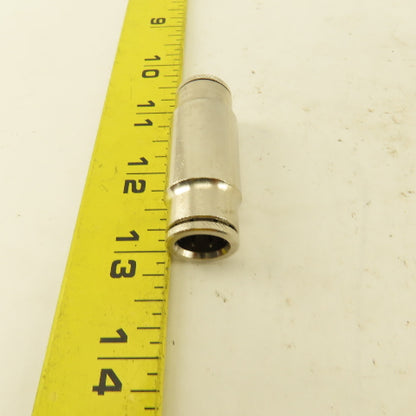 Norgren 12mm Tube Push To Connect Nickle Plated Straight Union Splice 10 Pcs