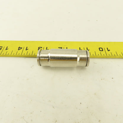 Norgren 12mm Tube Push To Connect Nickle Plated Straight Union Splice 10 Pcs