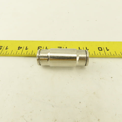 Norgren 12mm Tube Push To Connect Nickle Plated Straight Union Splice 10 Pcs