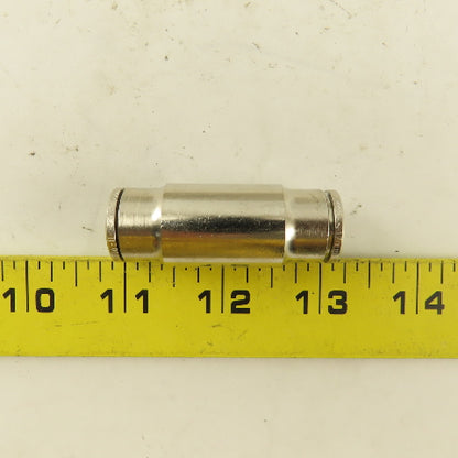 Norgren 12mm Tube Push To Connect Nickle Plated Straight Union Splice 10 Pcs