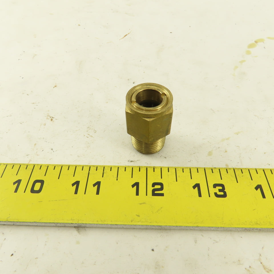 3/8" NPT Male Brass Liquid Level Sight Glass Gage Low Pressure
