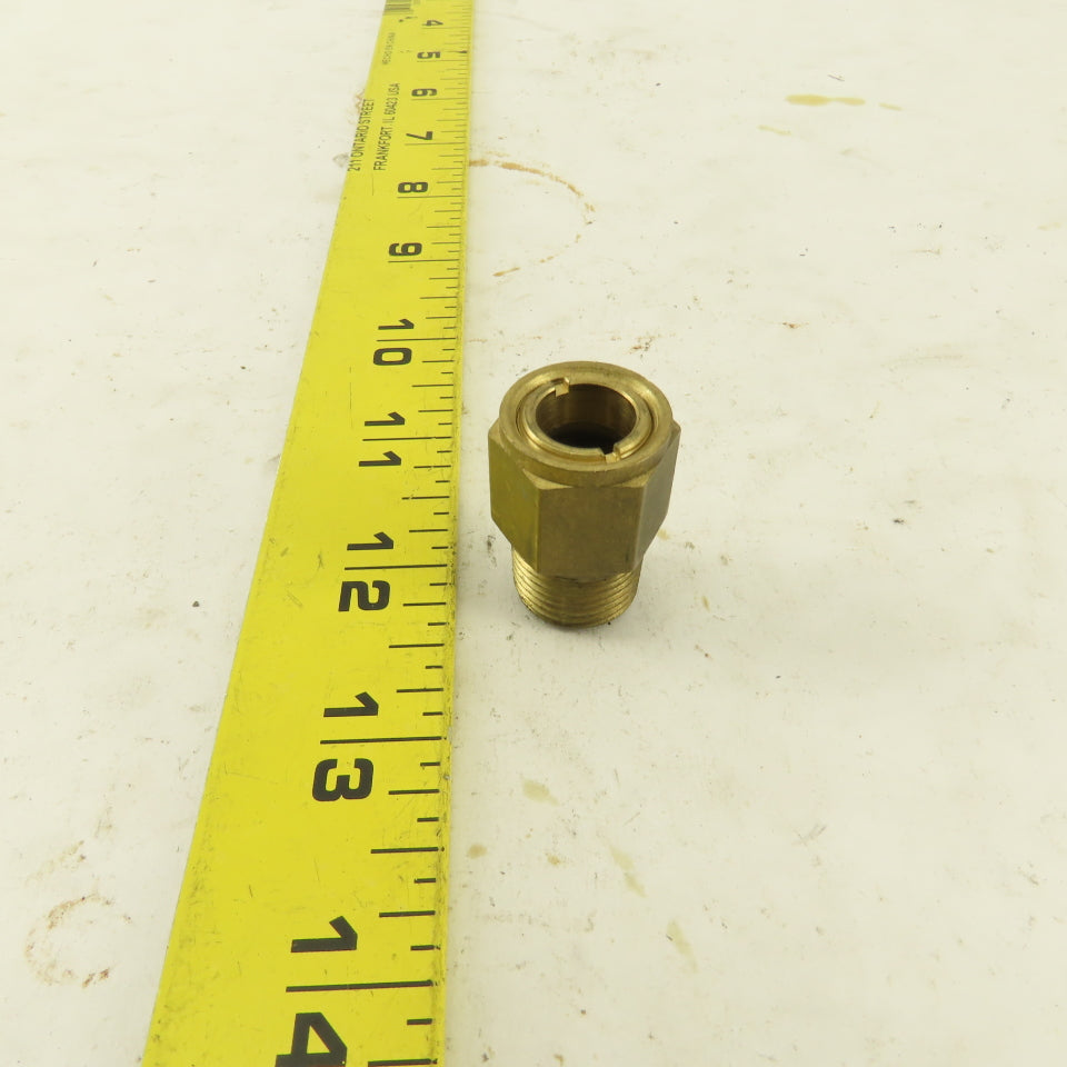 3/8" NPT Male Brass Liquid Level Sight Glass Gage Low Pressure