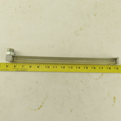 Oil-Rite 3/4" Square Liquid Level Indicator Gauge 13" View 1/2" Short Elbow