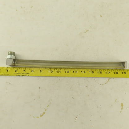 Oil-Rite 3/4" Square Liquid Level Indicator Gauge 13" View 1/2" Short Elbow