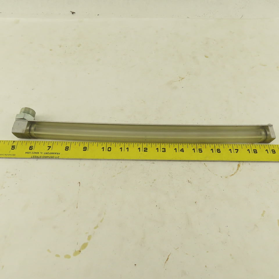 Oil-Rite 3/4" Square Liquid Level Indicator Gauge 13" View 1/2" Short Elbow