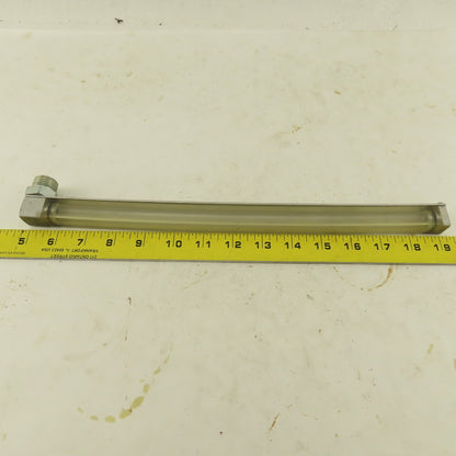 Oil-Rite 3/4" Square Liquid Level Indicator Gauge 13" View 1/2" Short Elbow