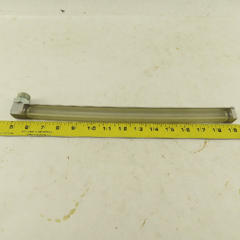 Oil-Rite 3/4" Square Liquid Level Indicator Gauge 13" View 1/2" Short Elbow