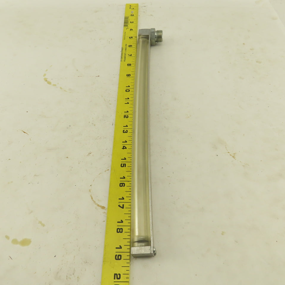 Oil-Rite 3/4" Square Liquid Level Indicator Gauge 13" View 1/2" Short Elbow
