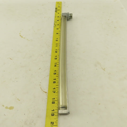 Oil-Rite 3/4" Square Liquid Level Indicator Gauge 13" View 1/2" Short Elbow