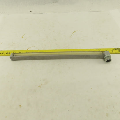 Oil-Rite 3/4" Square Liquid Level Indicator Gauge 13" View 1/2" Short Elbow