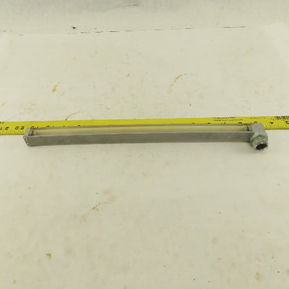 Oil-Rite 3/4" Square Liquid Level Indicator Gauge 13" View 1/2" Short Elbow