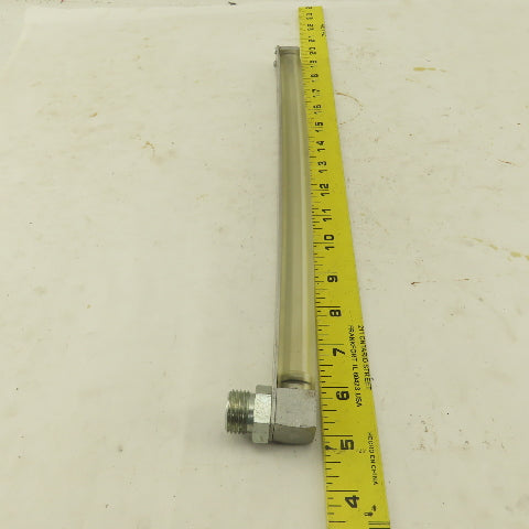 Oil-Rite 3/4" Square Liquid Level Indicator Gauge 13" View 1/2" Short Elbow