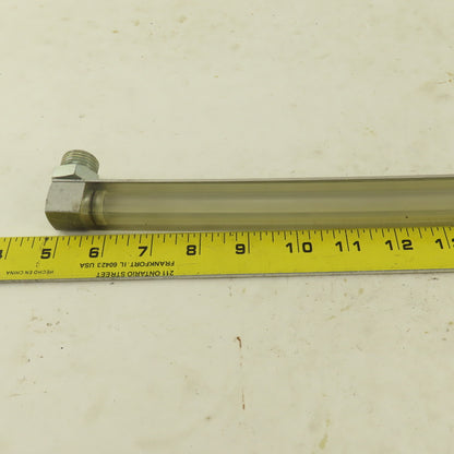 Oil-Rite 3/4" Square Liquid Level Indicator Gauge 13" View 1/2" Short Elbow