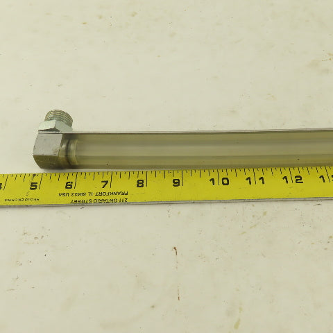 Oil-Rite 3/4" Square Liquid Level Indicator Gauge 13" View 1/2" Short Elbow